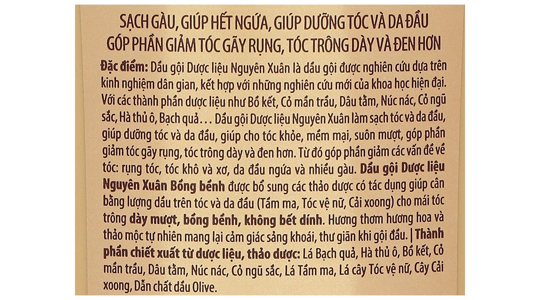 Dầu gội dược liệu Nguyên Xuân bồng bềnh hương hoa chai 350ml - 32